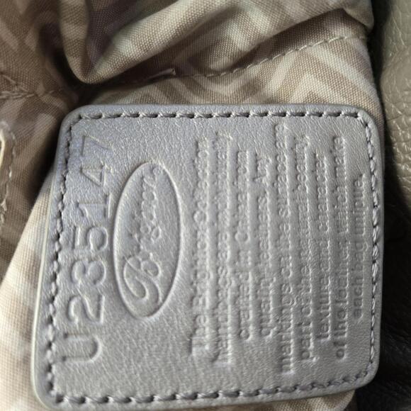 Brighton Gray Pebbled Leather Drawstring Bucket Purse with Shoulder Strap - Picture 7 of 16